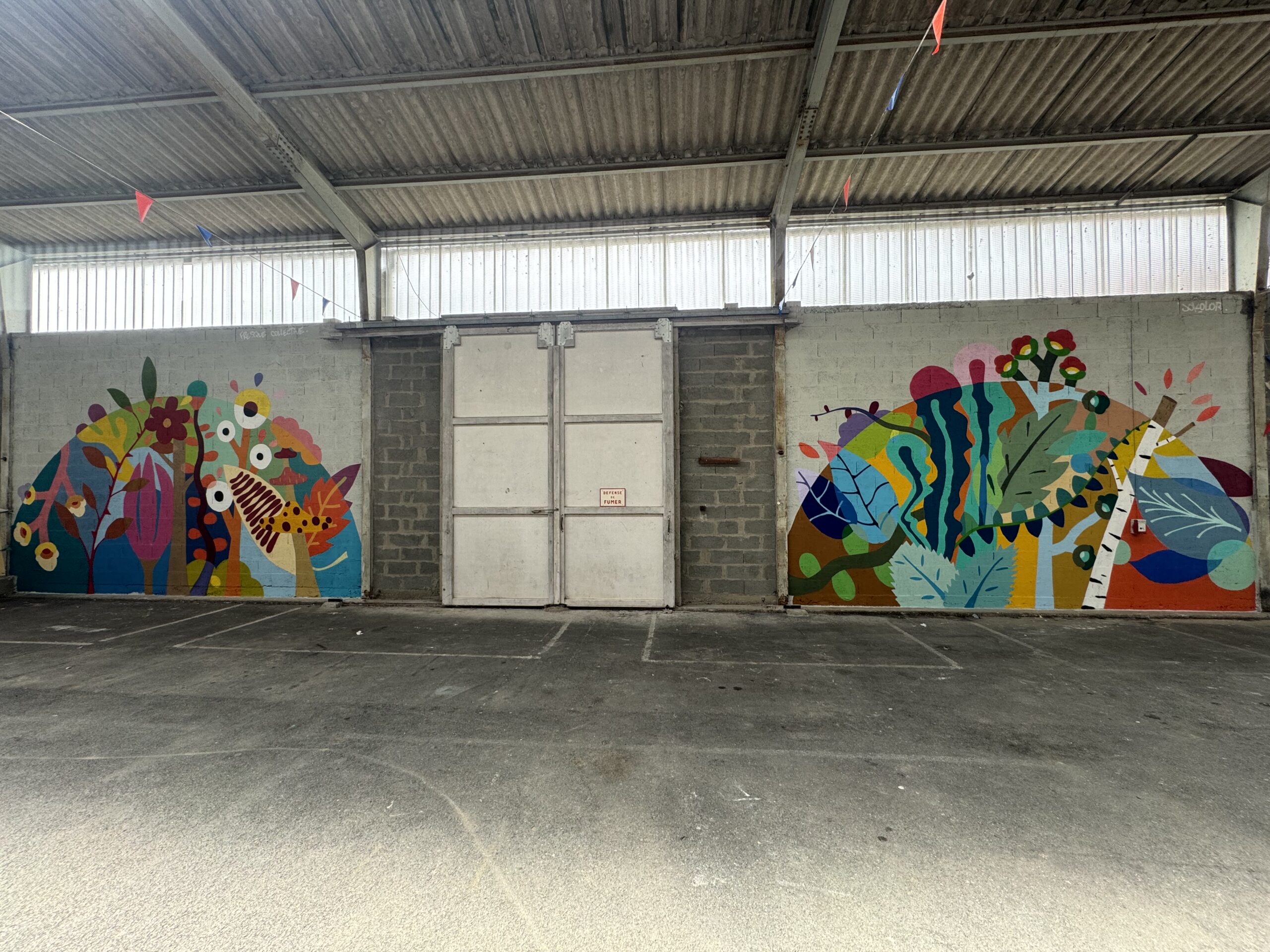 Fresque collective aux Halles du marché de Maillé