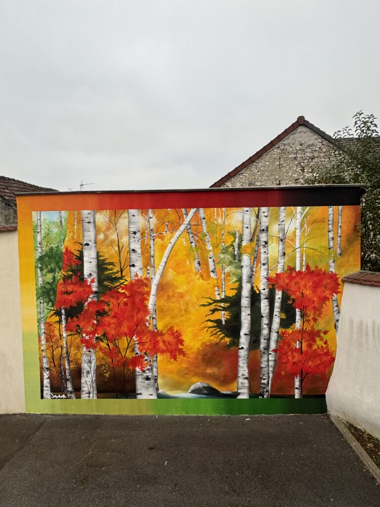 Vue de la fresque Se mettre au Vert à Vert (Yvelines)